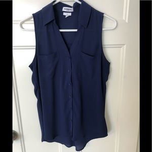 Express Navy blue portofino tank top